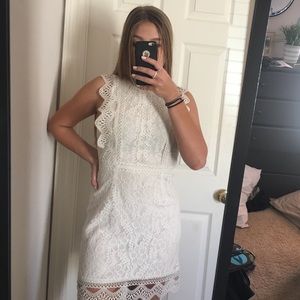 My Sweetheart White Lace Mini Dress